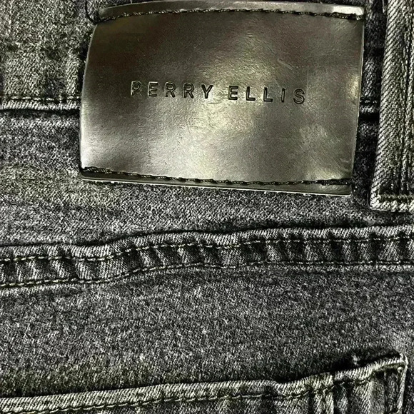 Perry Ellis Straight Black Jeans Men’s 36/32 Denim faded stretch VTG 90s 0326 - Picture 9 of 10